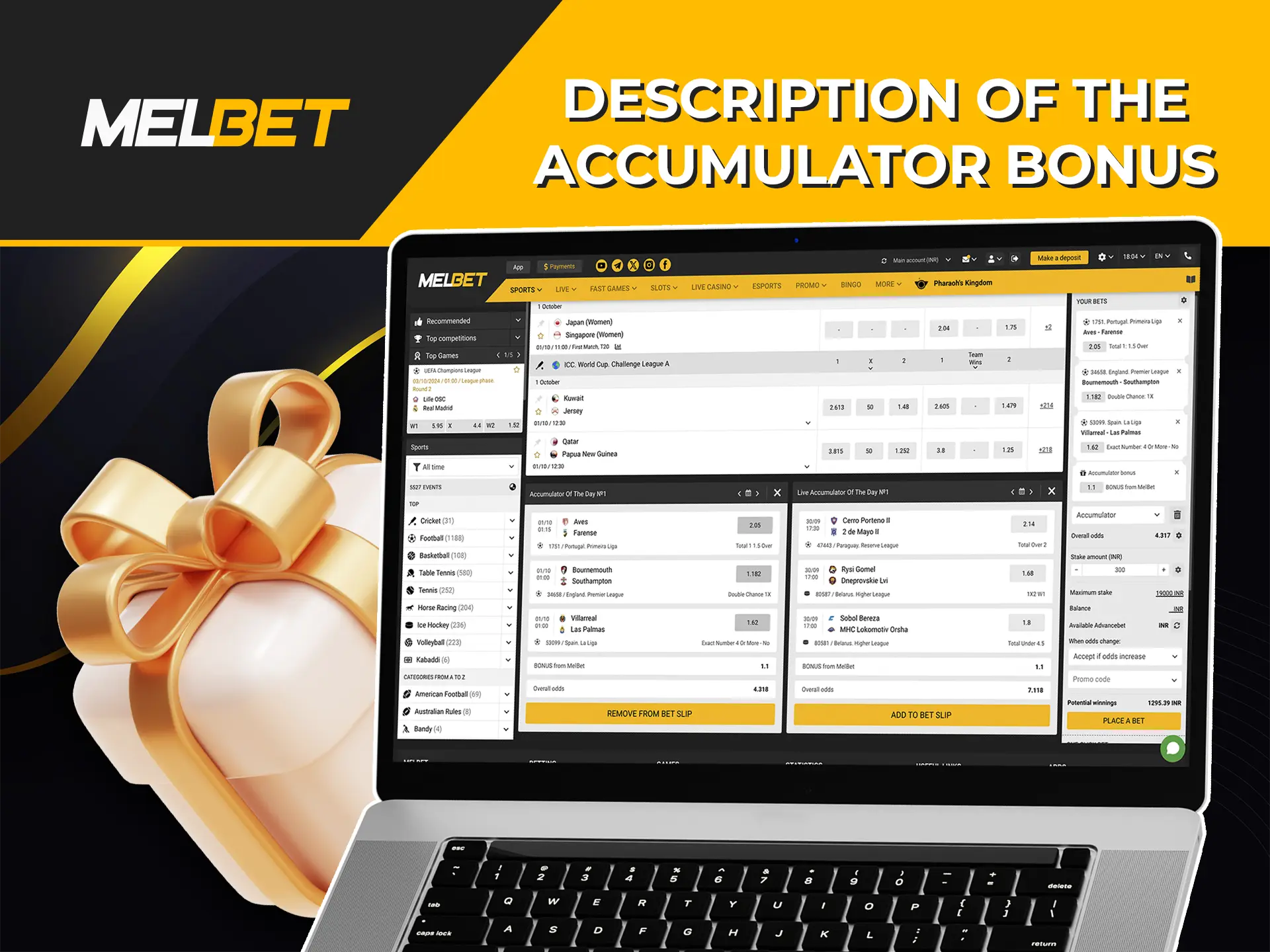 Let's dive into the key aspects and benefits of Melbet's cumulative betting bonus.