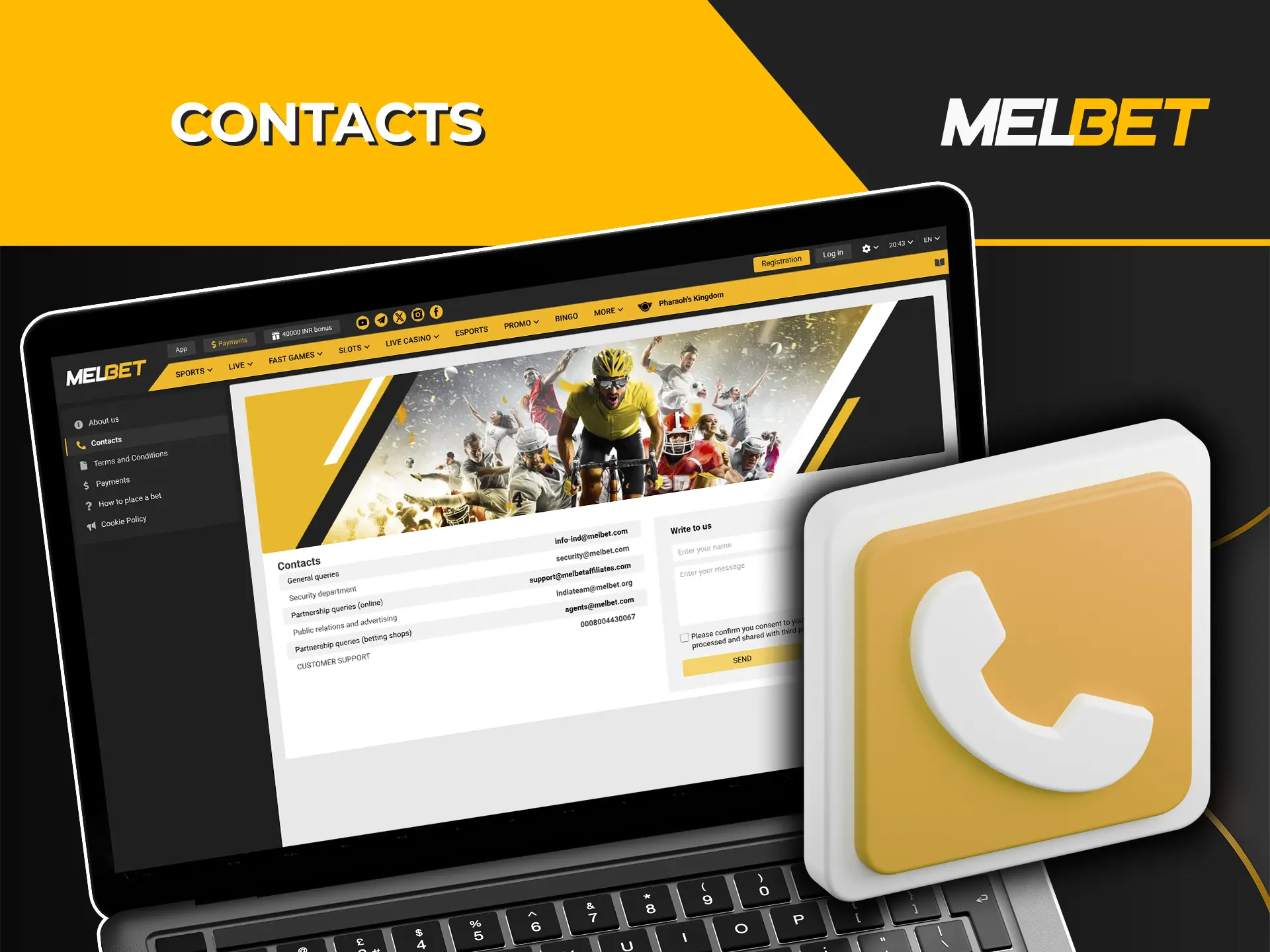 Check out the different options available for reaching out to the Melbet Casino support team.