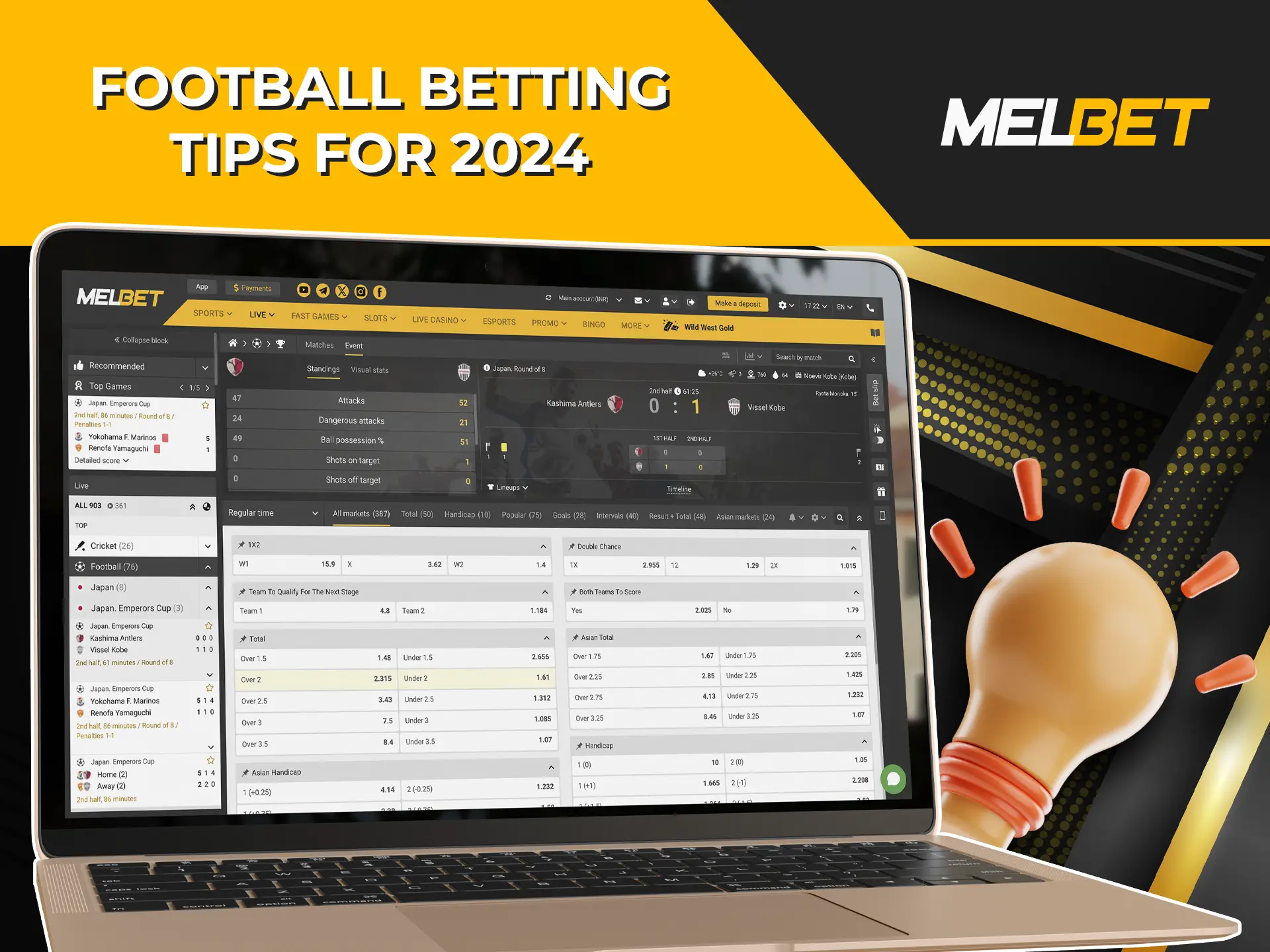 Discover the most effective tips and tricks for football betting at Melbet.