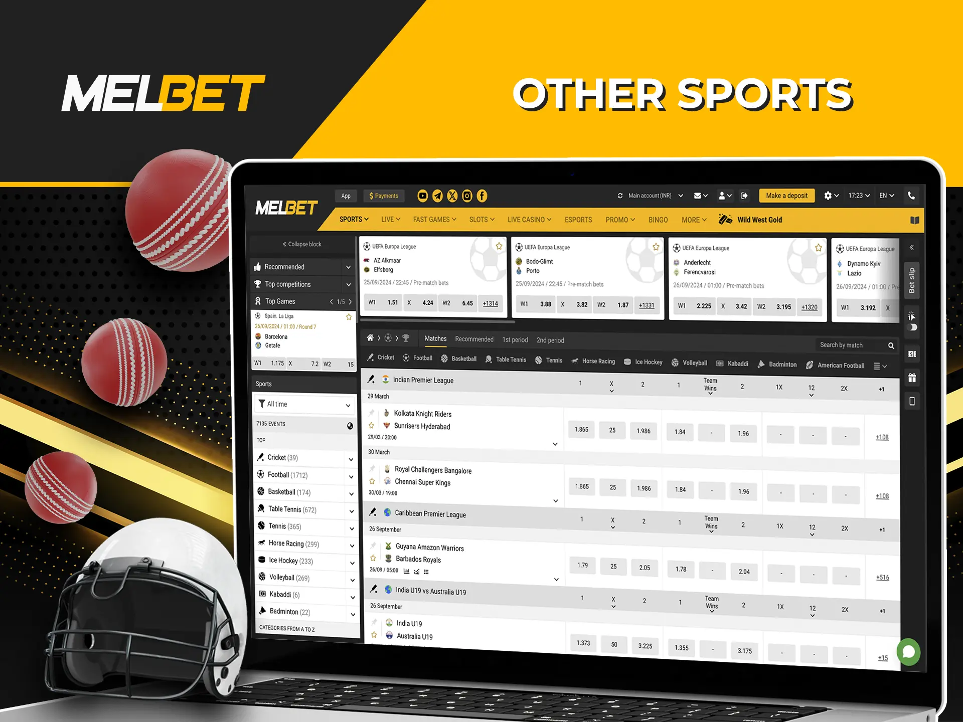 Turn your sports knowledge into winnings at the Melbet sportsbook.