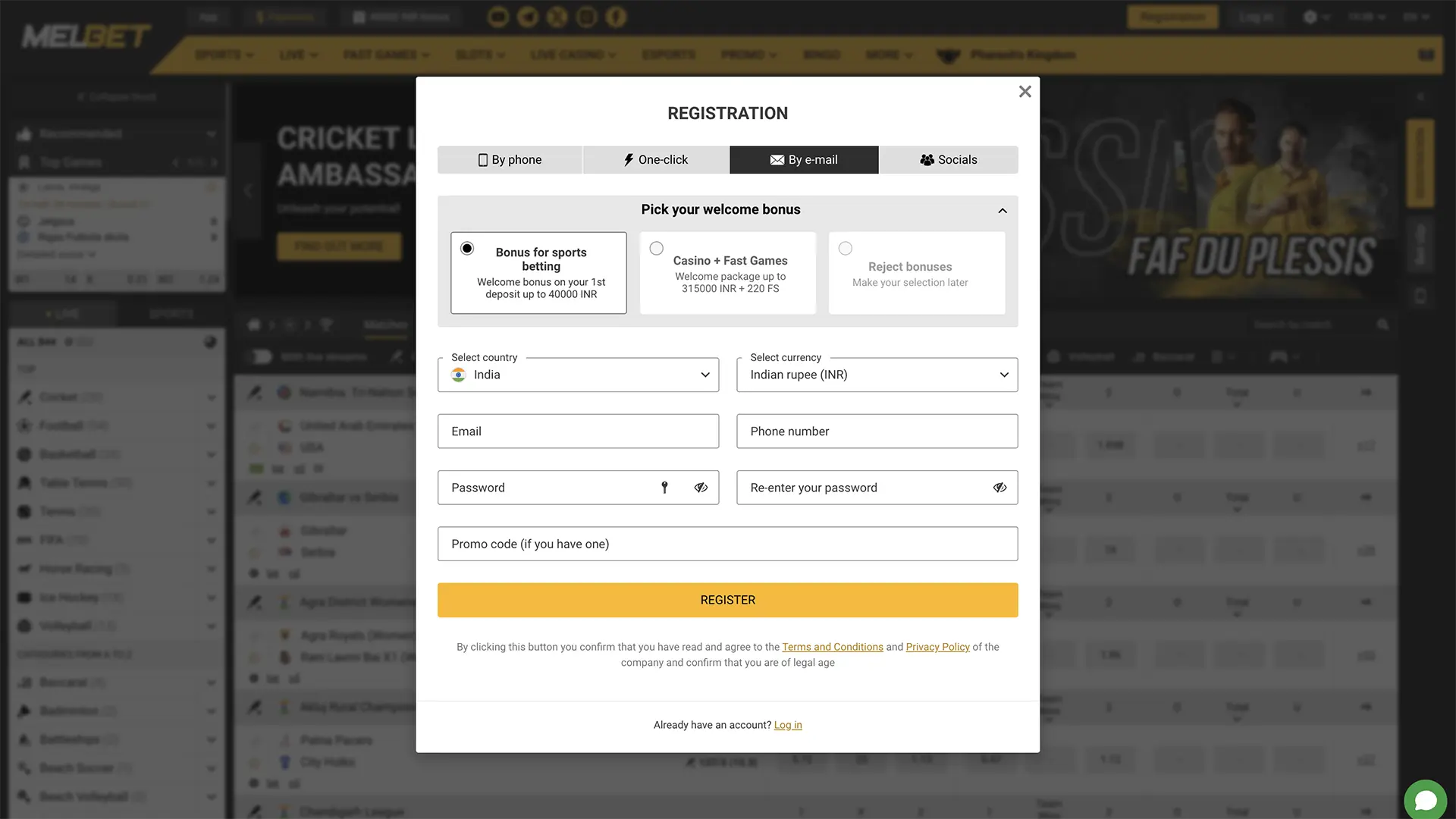 We highly recommend signing up for a Melbet Casino account to access all the perks.