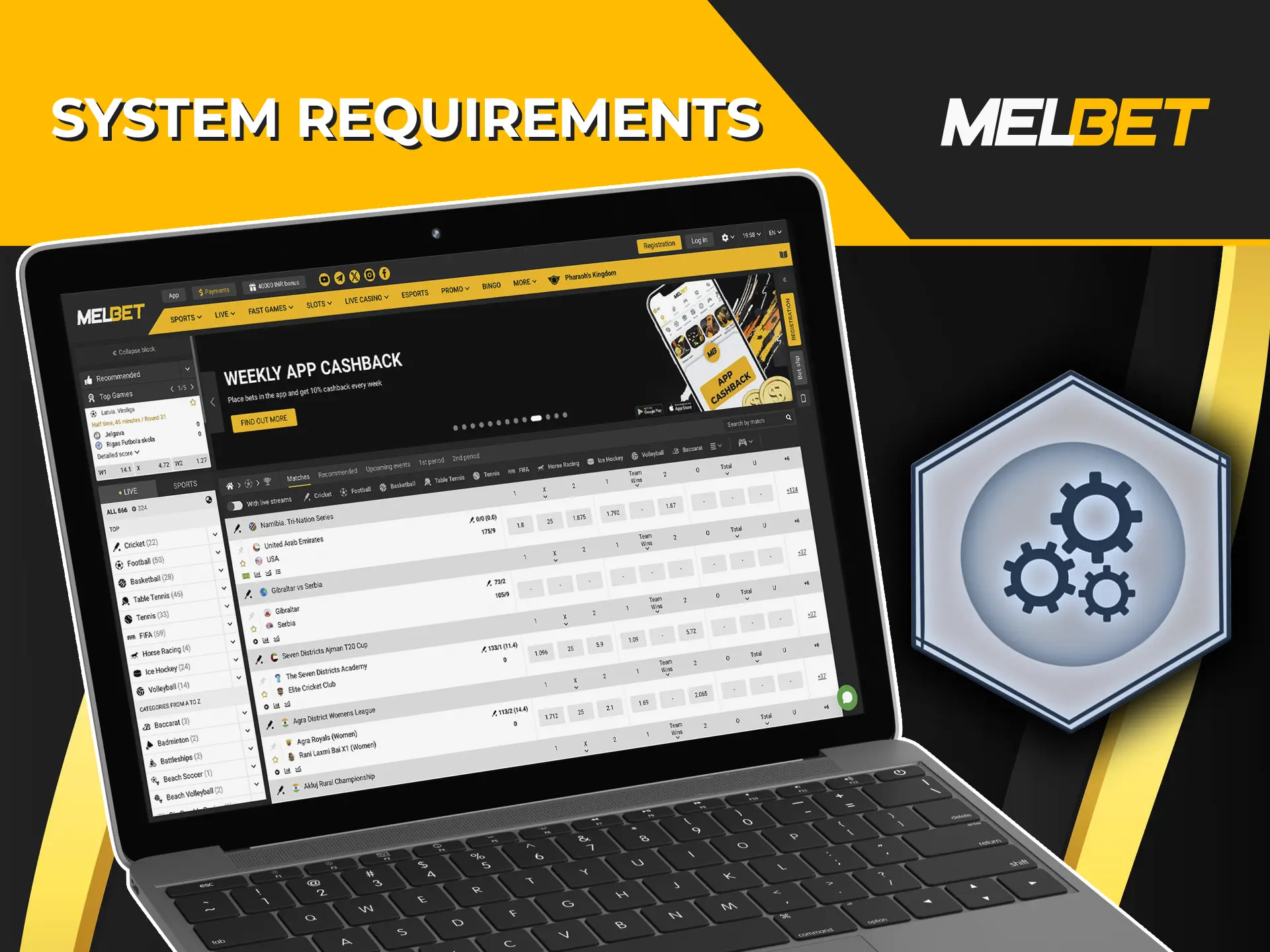 Check the technical requirements to ensure Melbet Casino runs smoothly on your device.