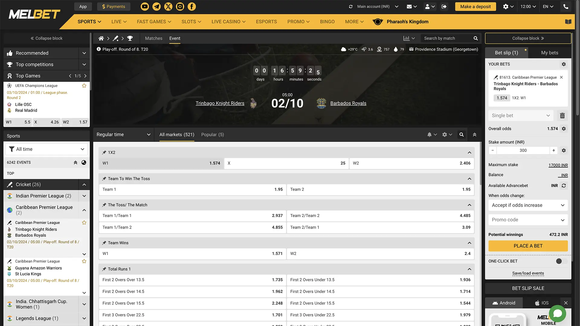 Submit your wager and keep an eye out for a winning notification from the bookmaker.