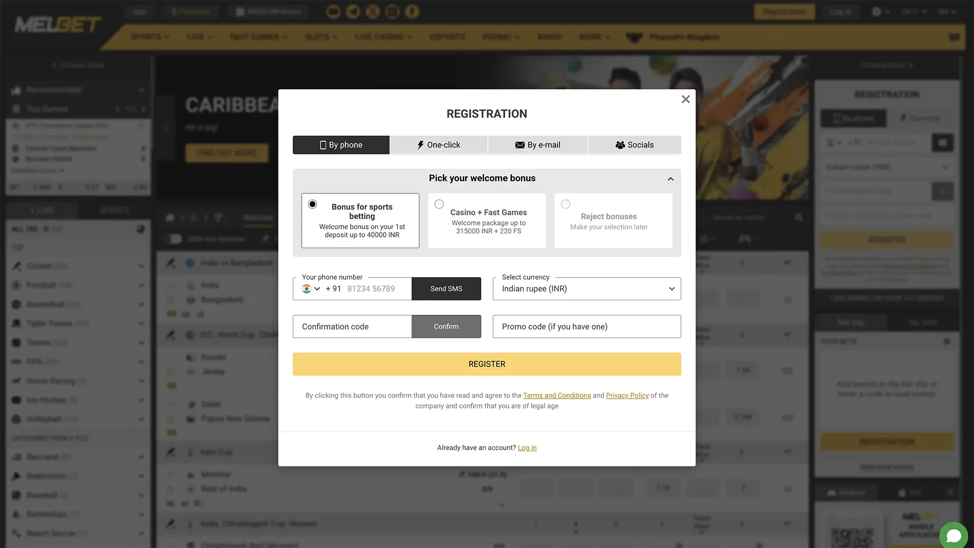 To start turning your gaming knowledge into winnings, first create an account at Melbet Casino.