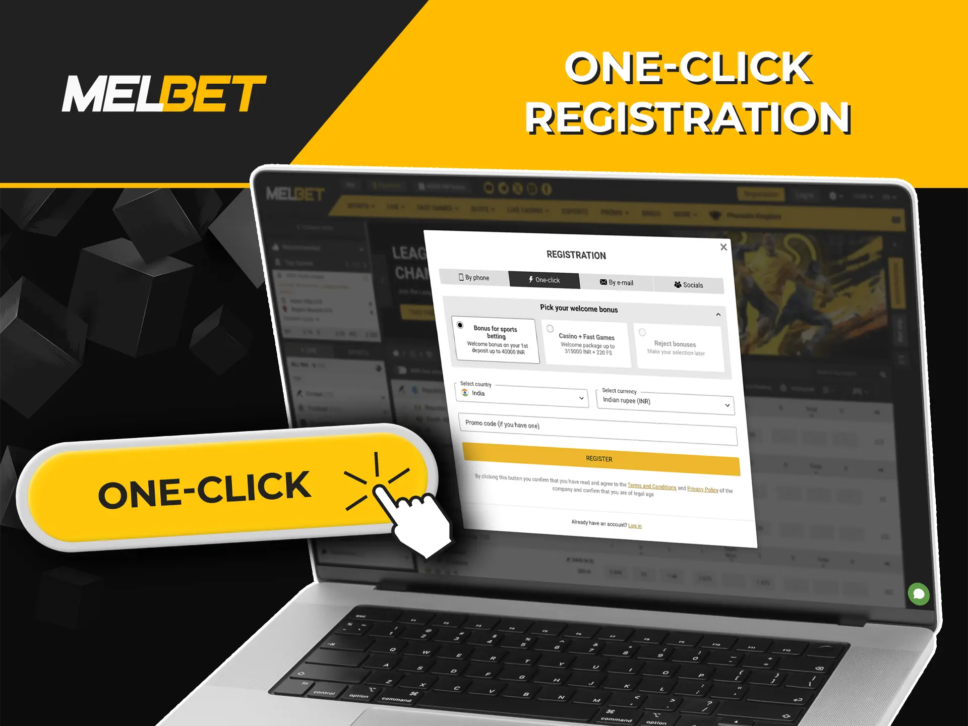 If you're in a rush, you can join one of the top-rated Melbet casinos in literally a single click.