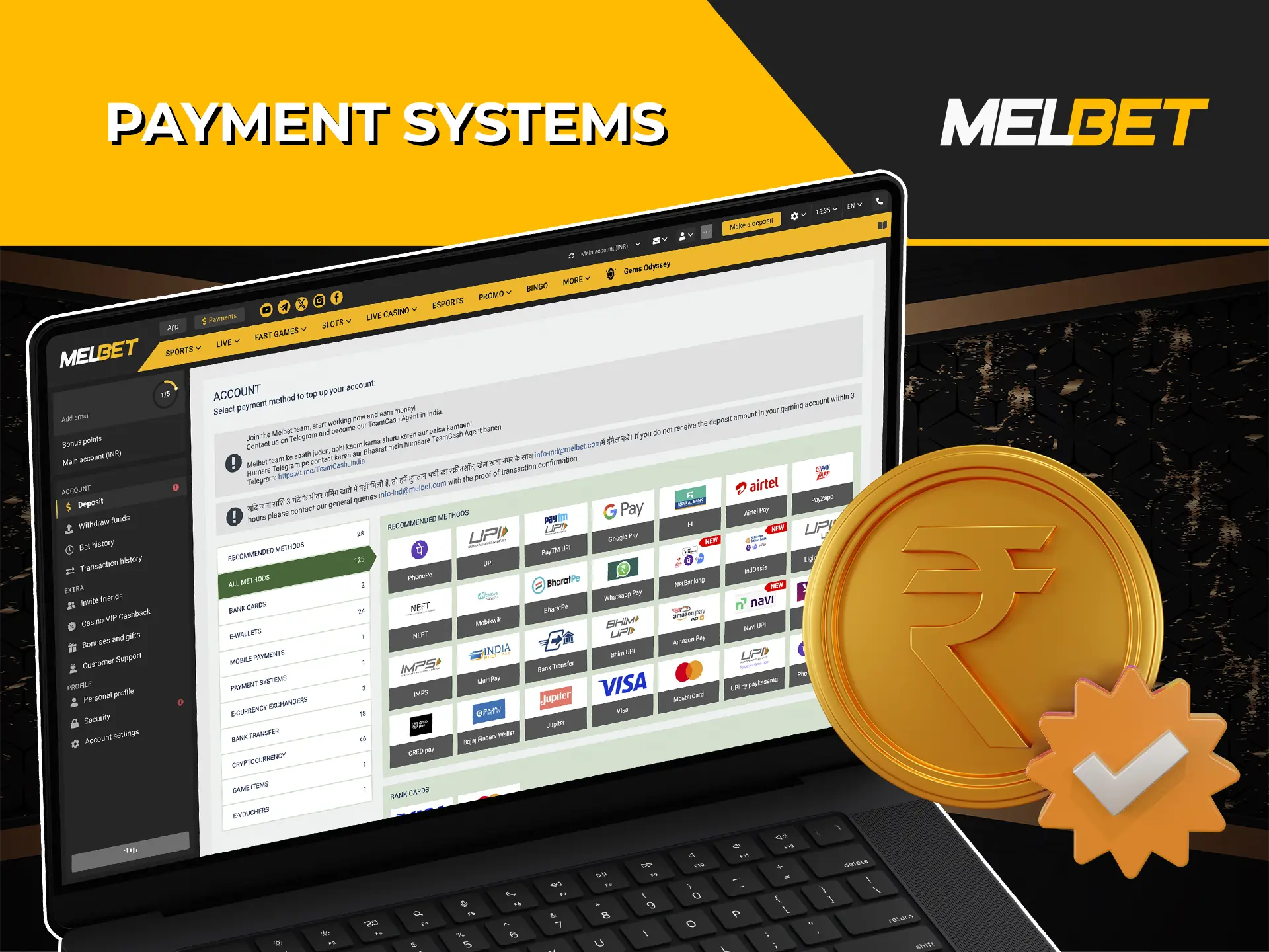 Explore the different ways you can withdraw your winnings from Melbet Casino.
