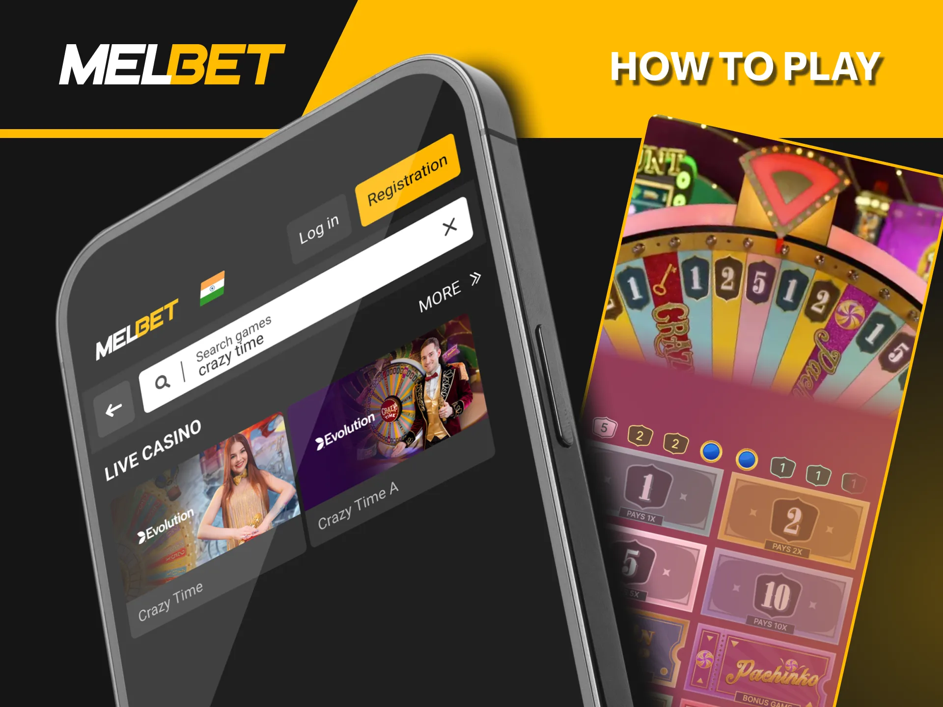 Head over to Melbet's live casino area, locate Crazy Time, and join the fun.