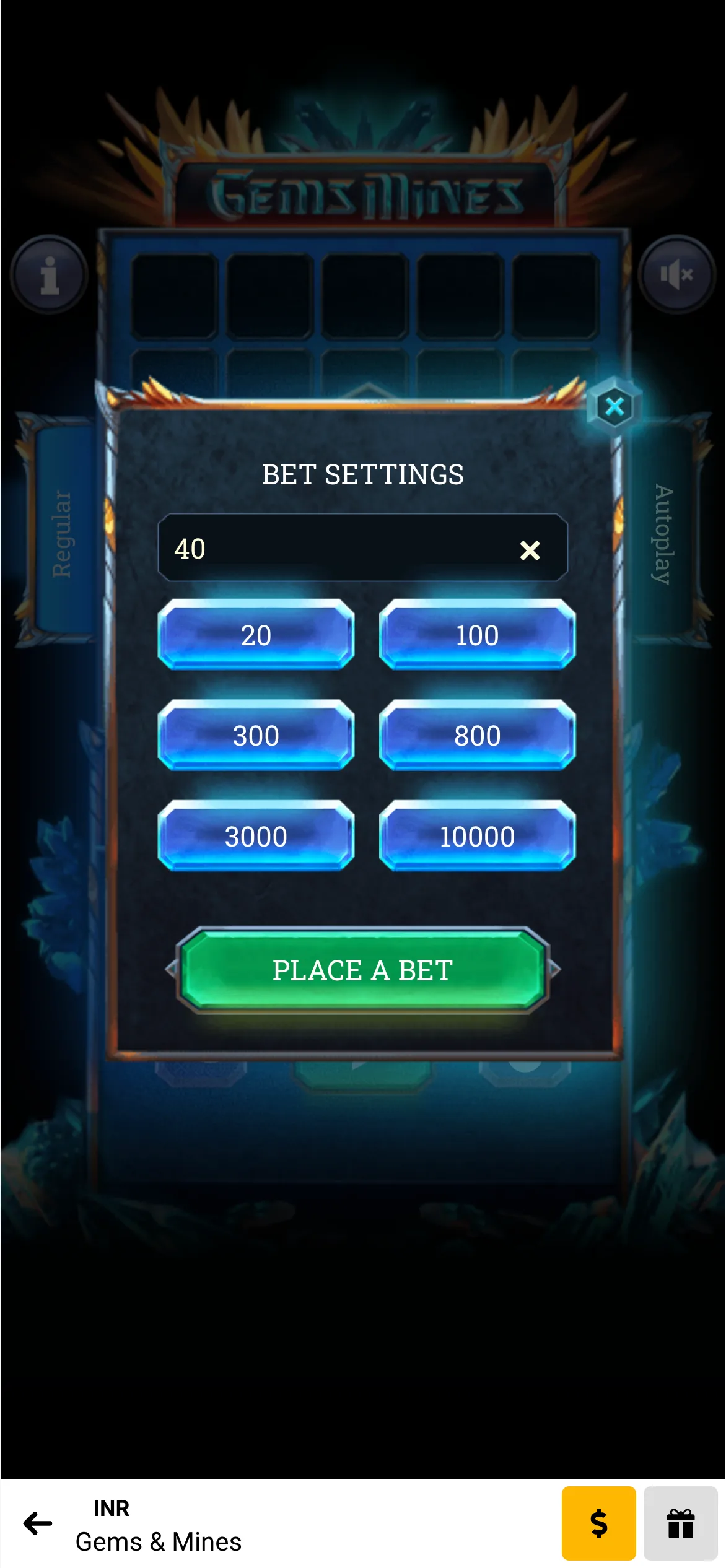 Customize your betting preferences and risk levels in Melbet's Mines.