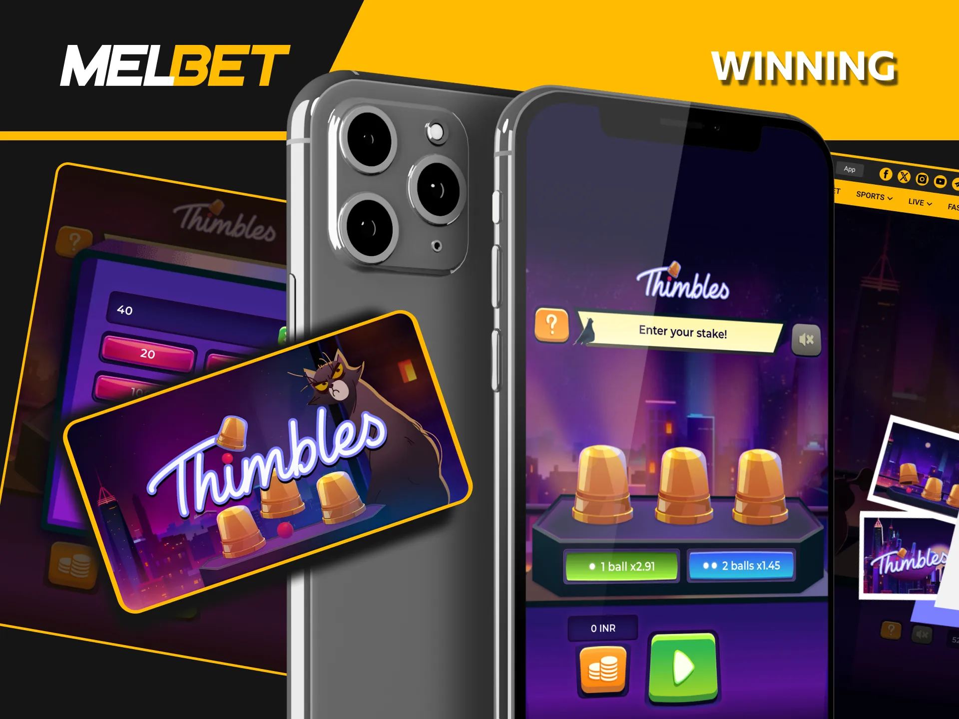Boost your wins in Thimbles using multipliers and cash out easily via dozens of payment methods.