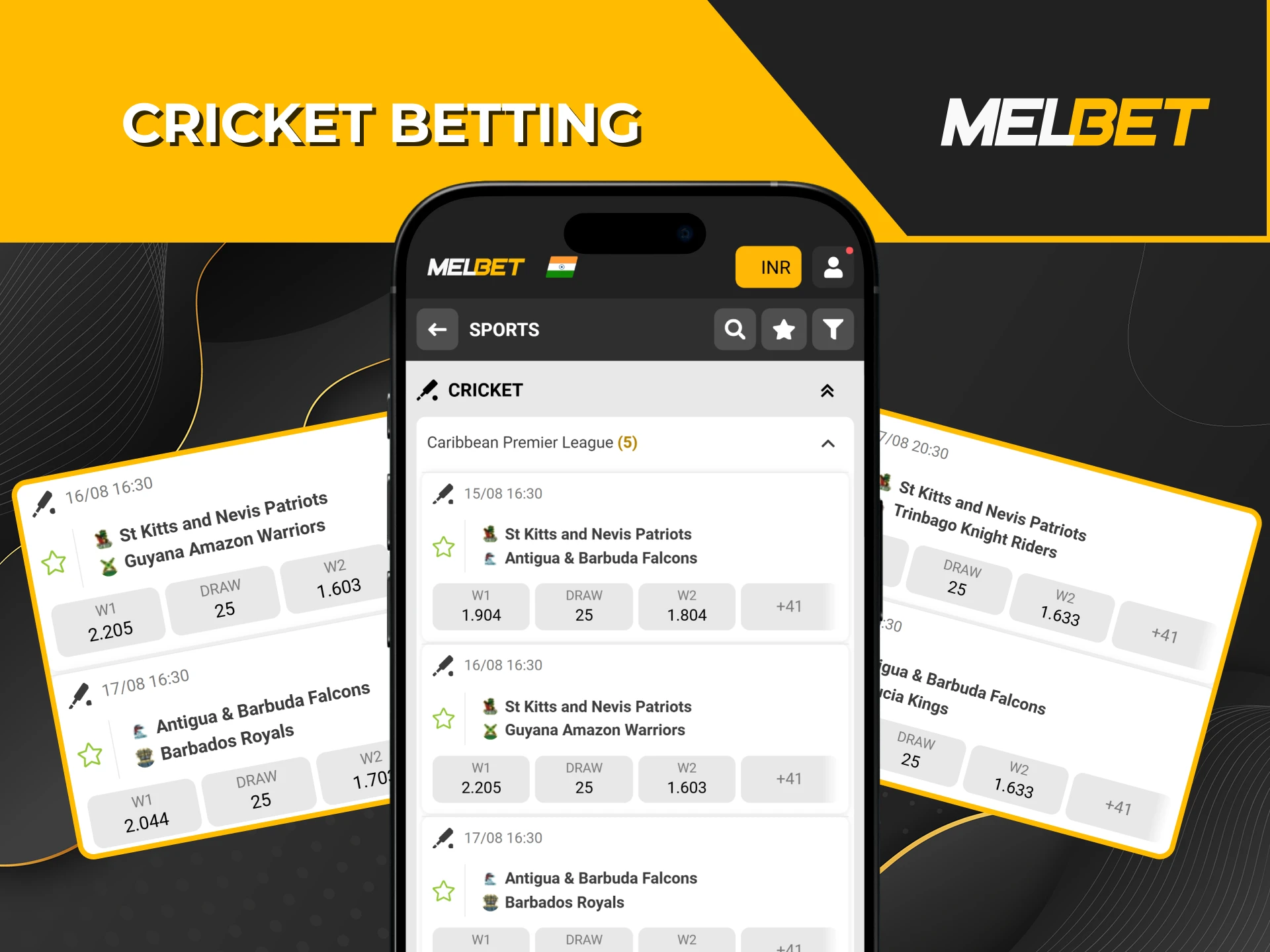 Bet on Cricket via the Melbet App