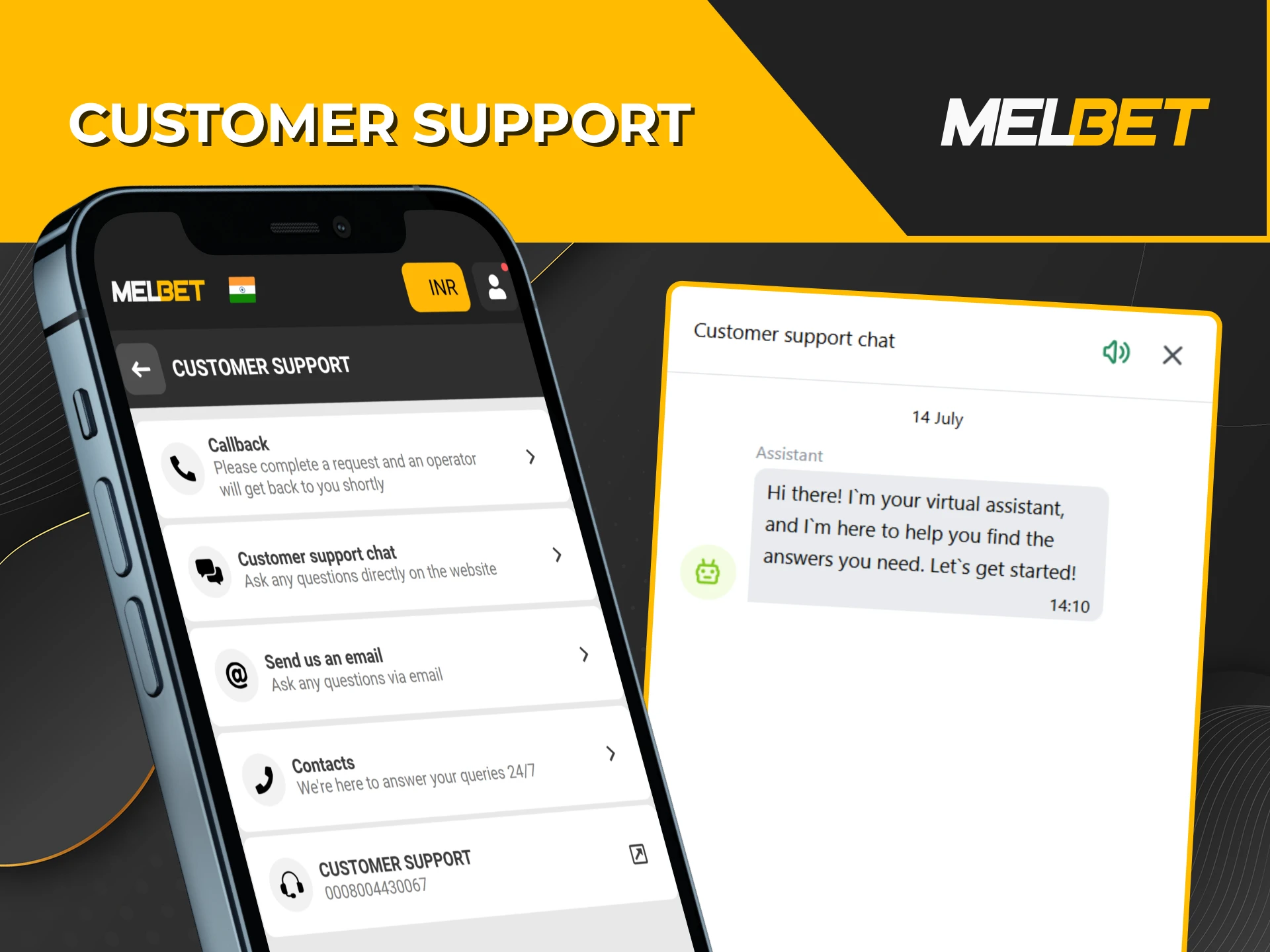 Should you run into any issues or have any questions, feel free to reach out to the Melbet app support team.