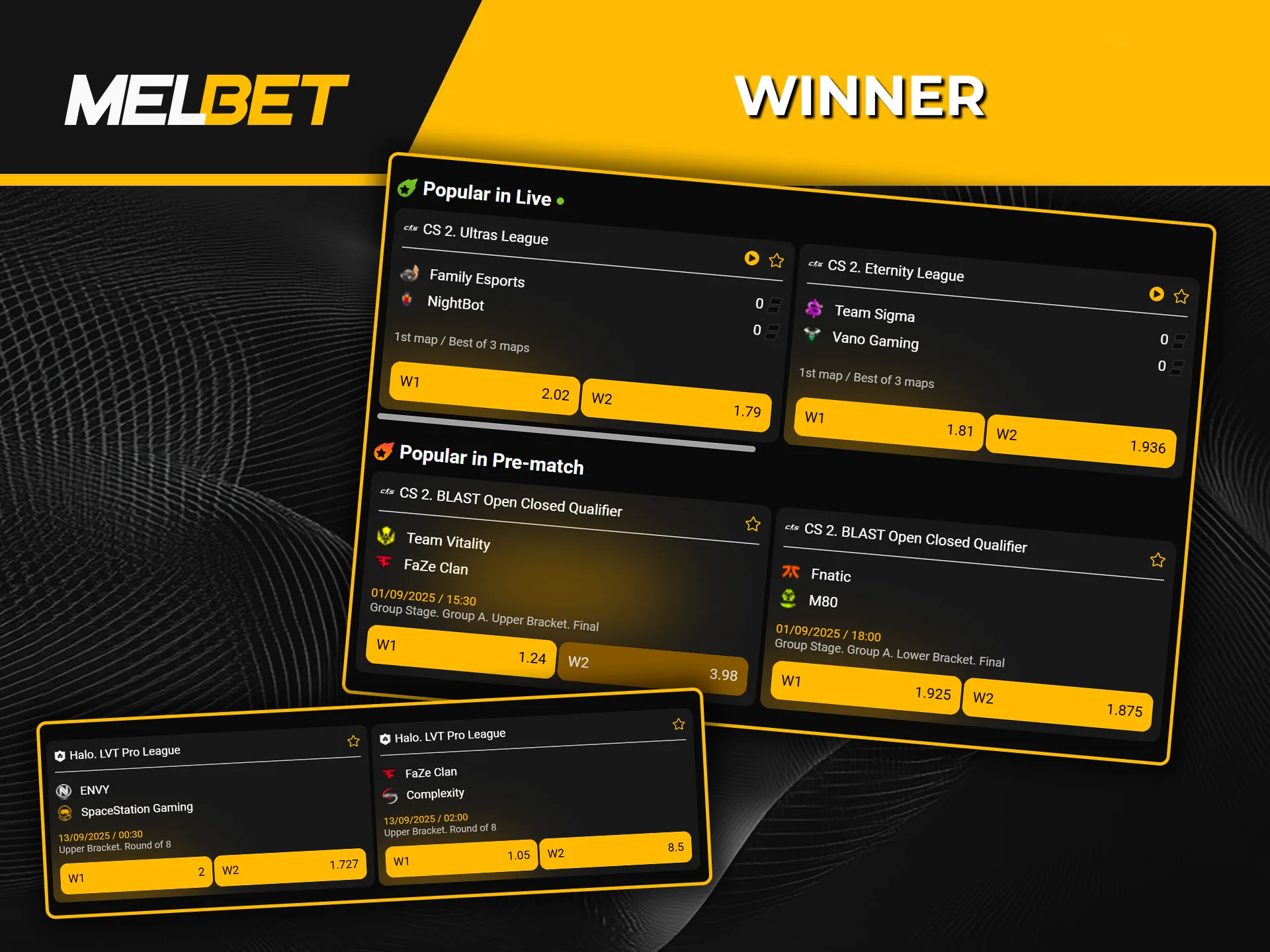 Learn the ins and outs of betting on map winners at Melbet.
