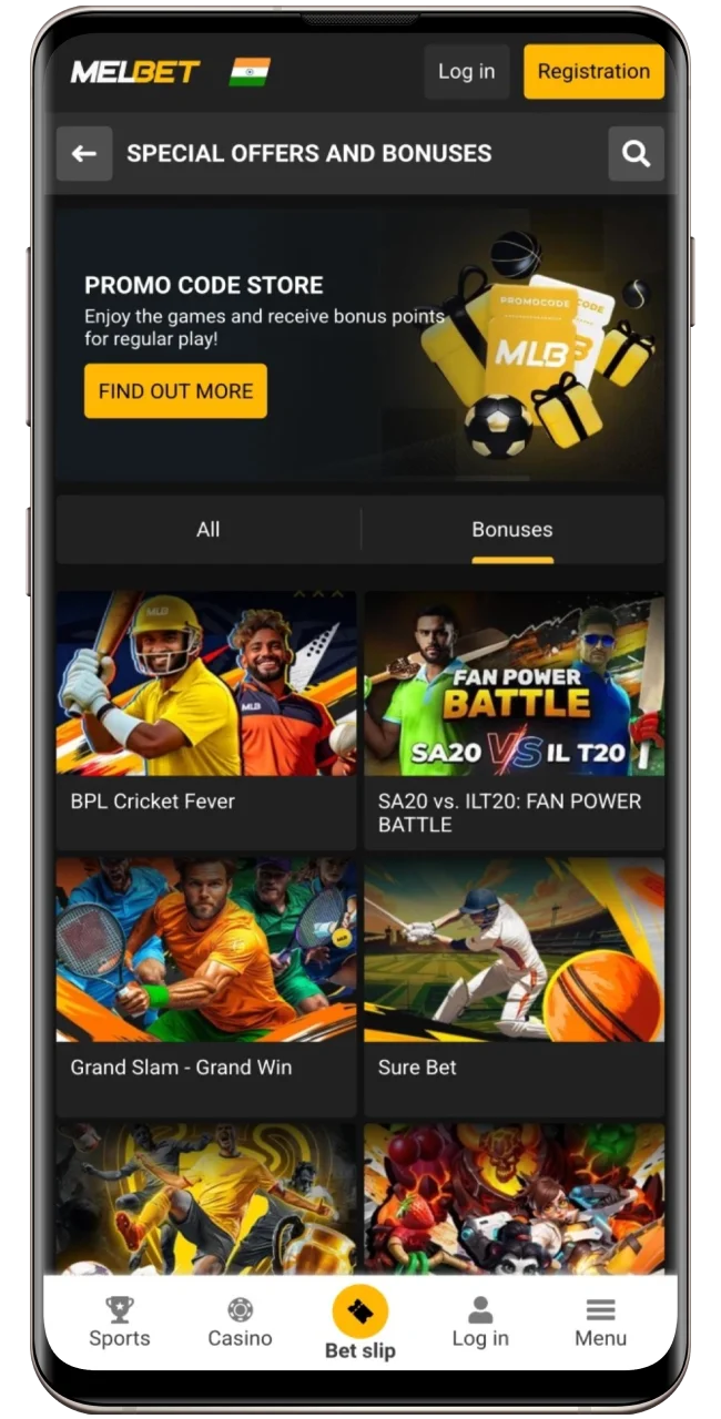 Unlock a variety of lucrative promotions and bonuses by using the Melbet app.