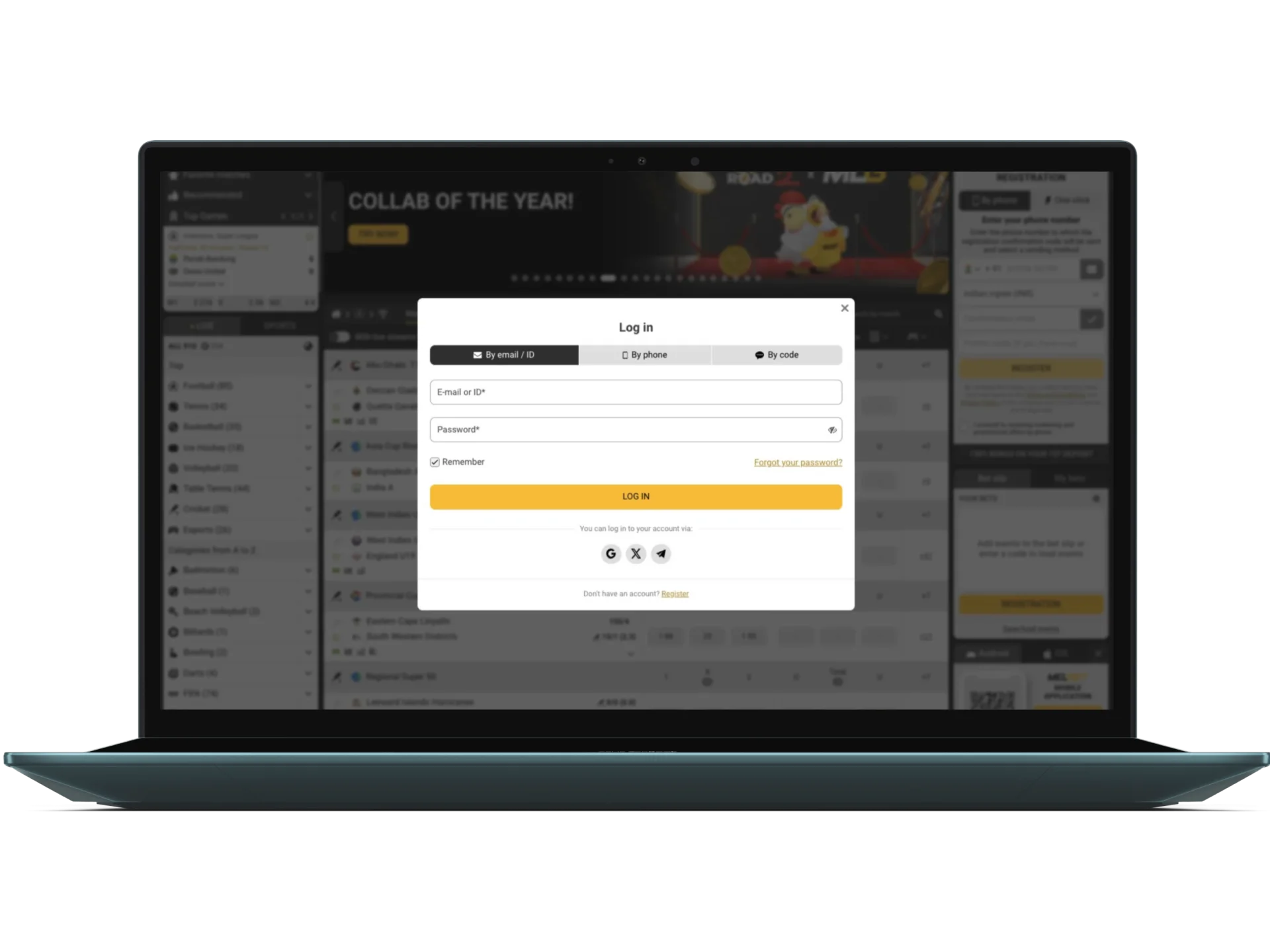 Use your credentials to log into your account via the desktop app.